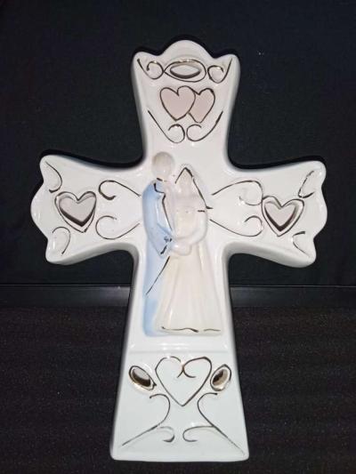 Groom and Bride Wedding Cross Table Decor - Thumbnail 3