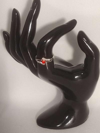 Red White Silvery Ring - Thumbnail 3