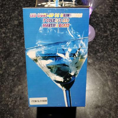 Light Up Martini Glasses  7 Color  3 LED  Plastic  Pack Of 4 - Thumbnail 6