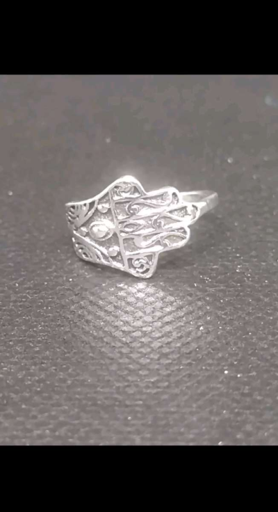 Palm Reader Silver Ring - Thumbnail 6