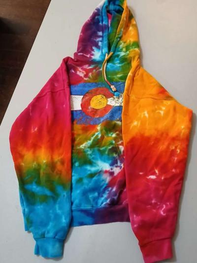 Colortone dyed rainbow hoodie - Thumbnail 2