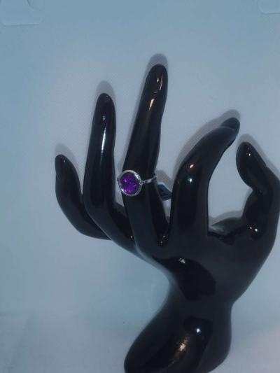 Purple Oval Cut Ring - Thumbnail 3