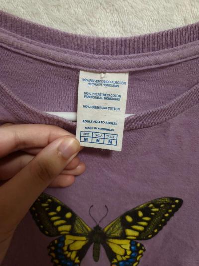 Medium Girls Purple Butterfly Shirt - Thumbnail 3