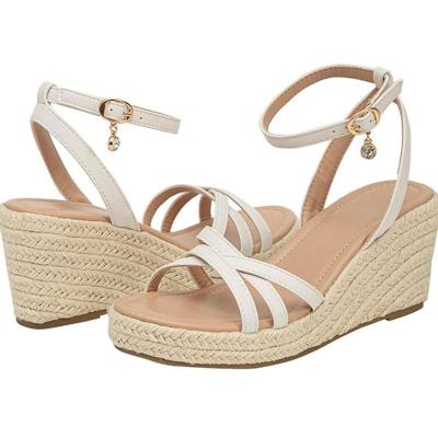 White Platforms Wedge Sandal - Thumbnail 3