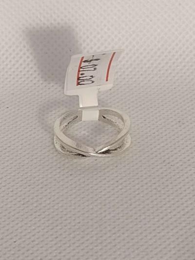 Silver Criss Cross Ring - Thumbnail 4