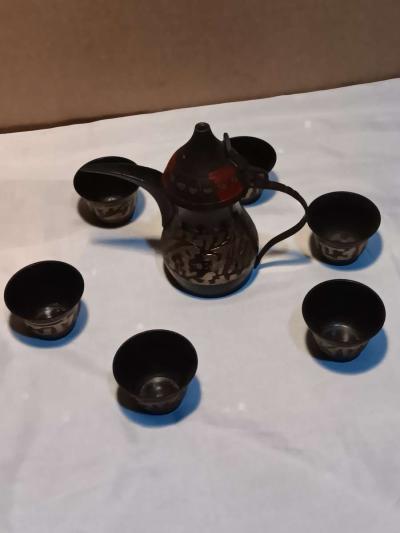 Antique Brass copper Dallah - Thumbnail 4