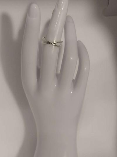 Silver Criss Cross Ring - Thumbnail 2