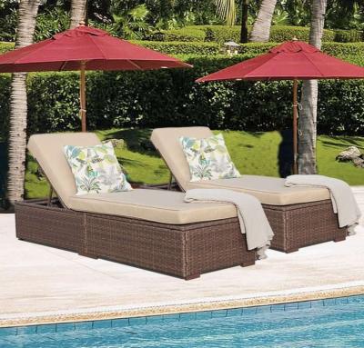 outdoor wicker chaise lounge set - Thumbnail 4