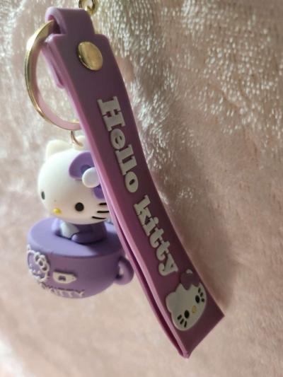 Hello Kitty Purple Teacup Keychain - Thumbnail 2