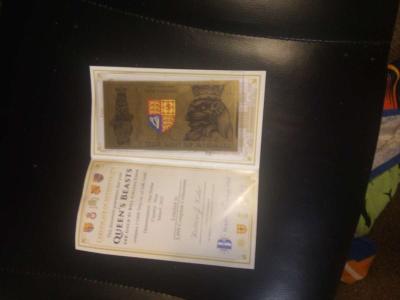 QUEENS BEAST 24K LEGAL TENDER WITH AUTHENTICITY - Thumbnail 3