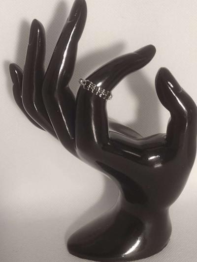 Black Twelve Silvery Ring - Thumbnail 3