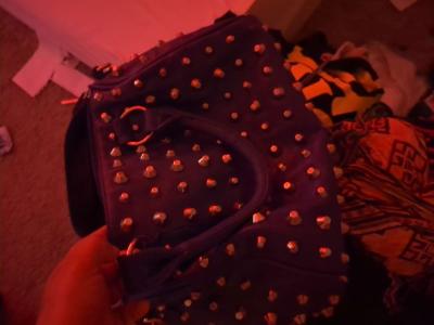 hand bag blue studs - Thumbnail 4
