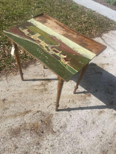 Primitive Hand Painted Art Desk - Thumbnail 2