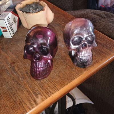 Epoxy Resin Skull Multiple Colors  Black 3 Tall 3 Wide 4 Tal - Thumbnail 4
