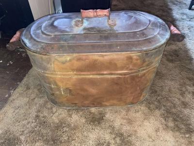 antinque copper boiler basin tub - Thumbnail 5