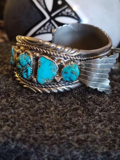 Native American Turquoise watch Band - Thumbnail 2