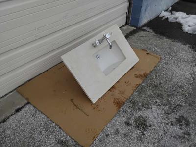 Bathroom Granite Vanity Top with Sink Faucet Display Model - Thumbnail 2