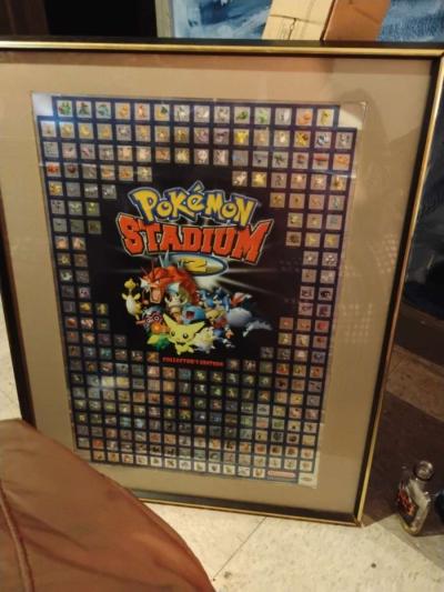 This is an original NMMT Pokmon Stadium 2 Foil Poster