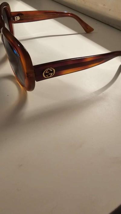 Brown Gucci Glasses For Woman - Thumbnail 4