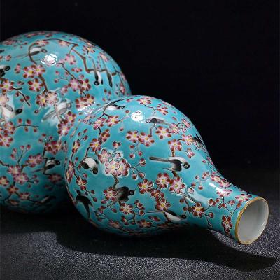 Chinese handpainted famille rose porcelain vase antique porc - Thumbnail 4
