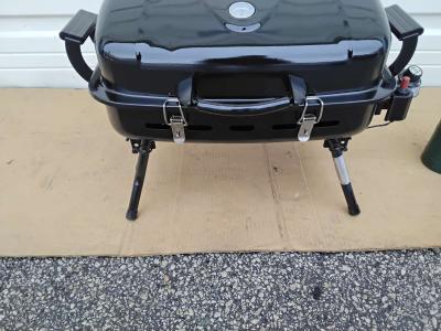 Black Portable Propane Gas Grill 2 Full Propane Tanks New - Thumbnail 5
