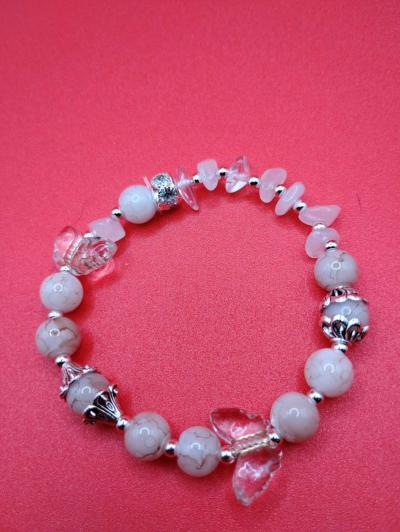 Radiant Mellow BEIGEs with Butterflies and SILVER accents - Thumbnail 2