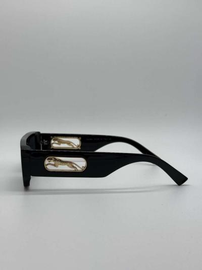 Black Cartier Cheetah Sunglasses - Thumbnail 3