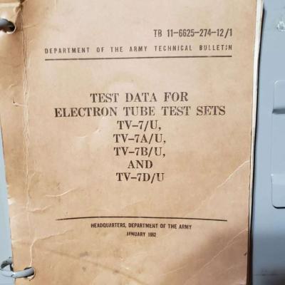 Vintage Hickok TV7U Tube Tester Electron Tube Set Test Data - Thumbnail 4