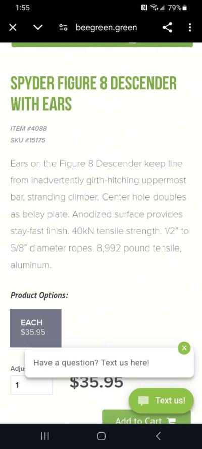 Spyder Figure 8 Descender With Ears - Thumbnail 4