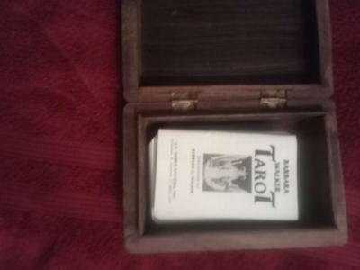 Beautifully Engraved Tarot Card Wood Box w  New Tarot cards - Thumbnail 4