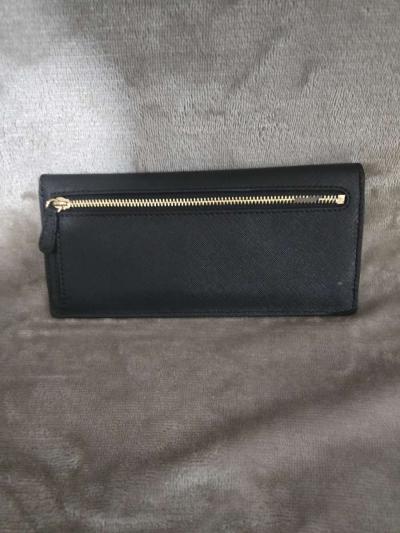 MICHAEL KORS BLACK SAFFIANO LEATHER SNAP WALLET - Thumbnail 4