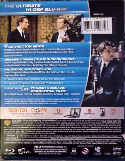 Inception Bluray and DVD - Thumbnail 2