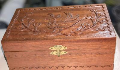 Vintage wooden jewelry box - Thumbnail 3