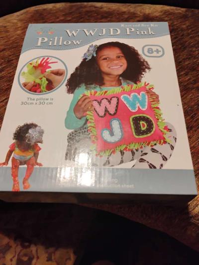 WWJD Pink Pillow - Thumbnail 3