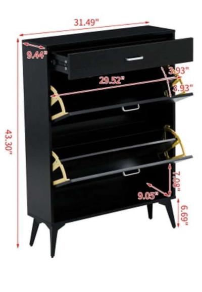 black shoe cabinet - Thumbnail 3