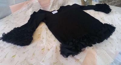 Girls Blk Ruffles on bottom and cuff of wrist - Thumbnail 3