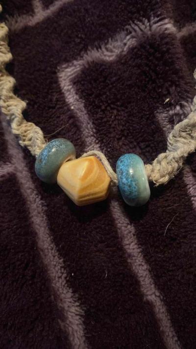 handmade macrame necklace - Thumbnail 2