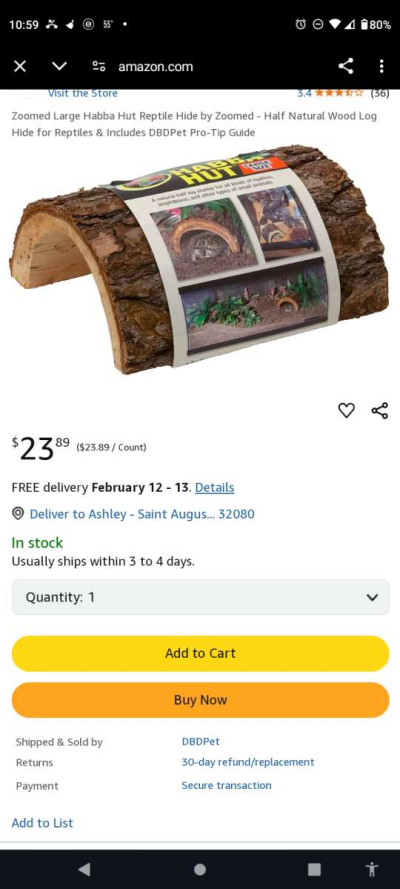 Large Hanna Hut  Reptile Hide - Thumbnail 3