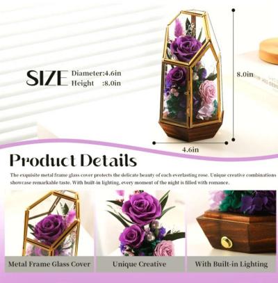 Flowers purple roses perfect gift for Valentines Day - Thumbnail 3