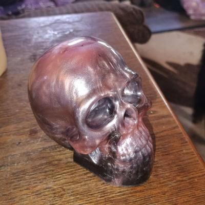 Epoxy Resin Skull Multiple Colors  Black 3 Tall 3 Wide 4 Tal