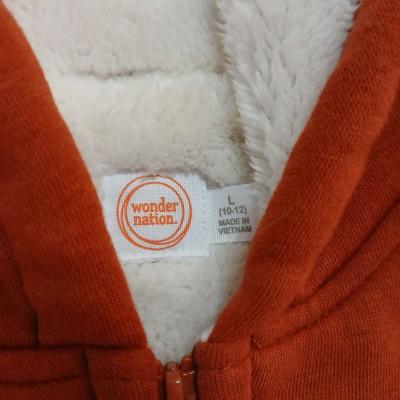 Wonder Nation orange hoodie for kids size L - Thumbnail 4
