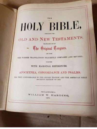 The Holy Bible  Philadelphia William W Harding 1876 - Thumbnail 4