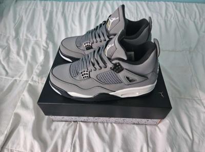 Size 95 Air Jordan 4 Retro Cool GreyChromeDark Charcoal 2019 - Thumbnail 3