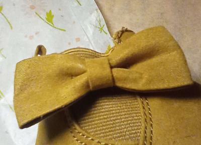Baby GAP Size 6 Color Cognac Bow Booties NWOT - Thumbnail 4