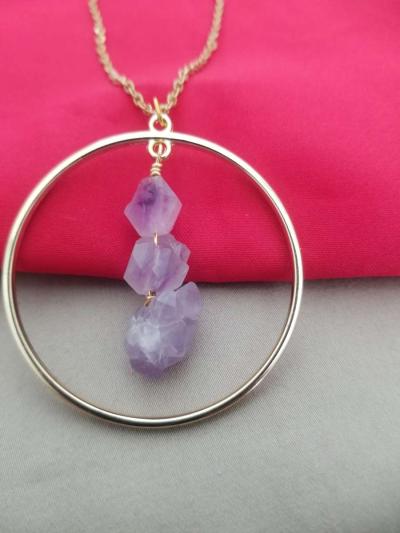 Natural Amethyst Pendant - Thumbnail 3