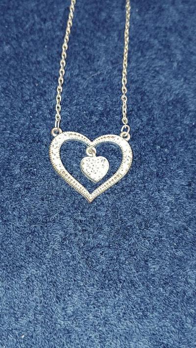 Double Heart Necklace - Thumbnail 5