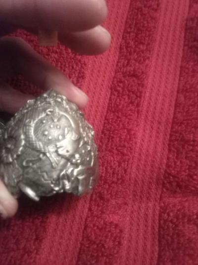 antique silver egg with horoscope signs - Fresno, California