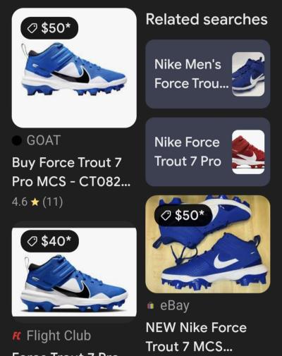 Blue Nike Cleats - Thumbnail 5
