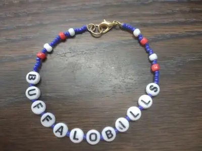 buffalo bills bracelet handmade - Thumbnail 2