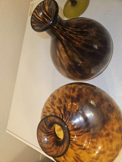vintage amber glass vases - Thumbnail 5